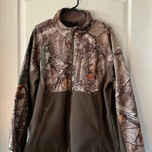 Game Winner Realtree Camo Fleece Pullover Jacket size XL